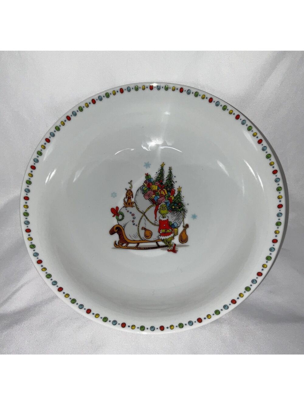 NEW HOW THE GRINCH STOLE CHRISTMAS DR SEUSS 9” SERVING BOWL WINTER HOLIDAY